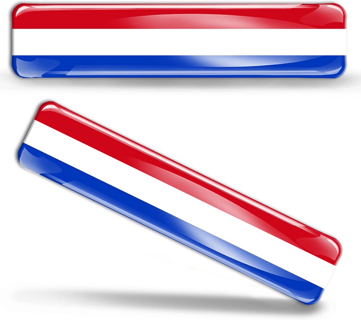 3D Gel Siliconen Vlag Stickers Nederland - 2 Stuks Autosticker
