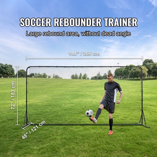 Tragbarer Fußball-Rebounder Mit Verstellbarem Winkel – Trainingsnetz Für Kinder, Jugendliche Und Trainer