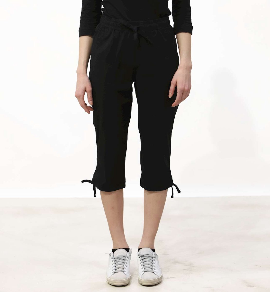 Deha 7/8 Broek Met Koord Nero - Fashion Wear - Vrouwen