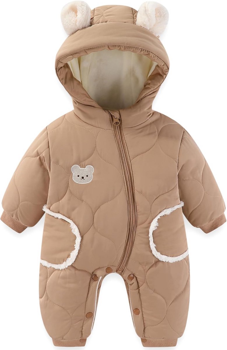 Winter Sneeuwpak voor Baby Meisjes en Jongens - Dikke Jumpsuit met Ritssluiting