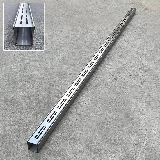 Gouttière fine en acier inoxydable pour drainage des tranchées - Drainage efficace de l'eau pour Jardin et terrasse