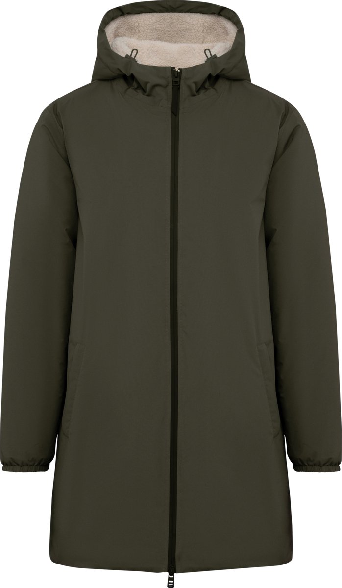 Native Spirit Duurzaam waterdicht uniseks jasje met sherpavoering NS609 - Organic khaki - XL