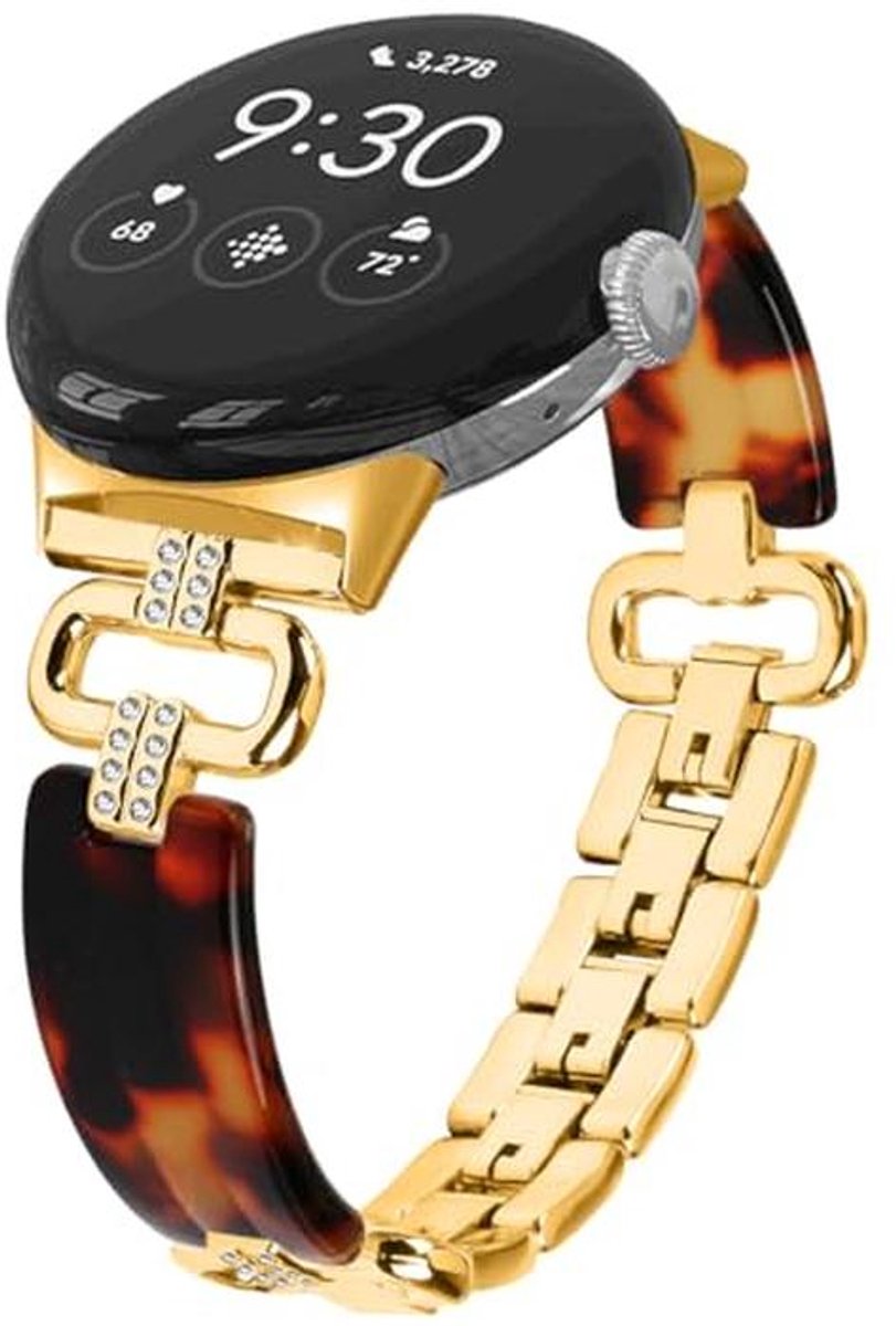 Lichtgewicht metalen horlogeband voor Google Pixel Watch - Strass glitter dames armband