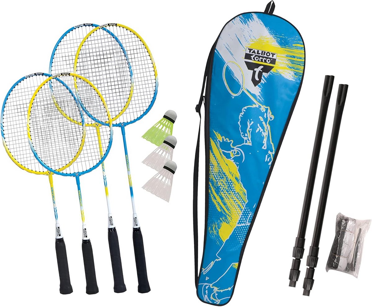 Badmintonset voor Familie Met Telescoopnet en Rackets