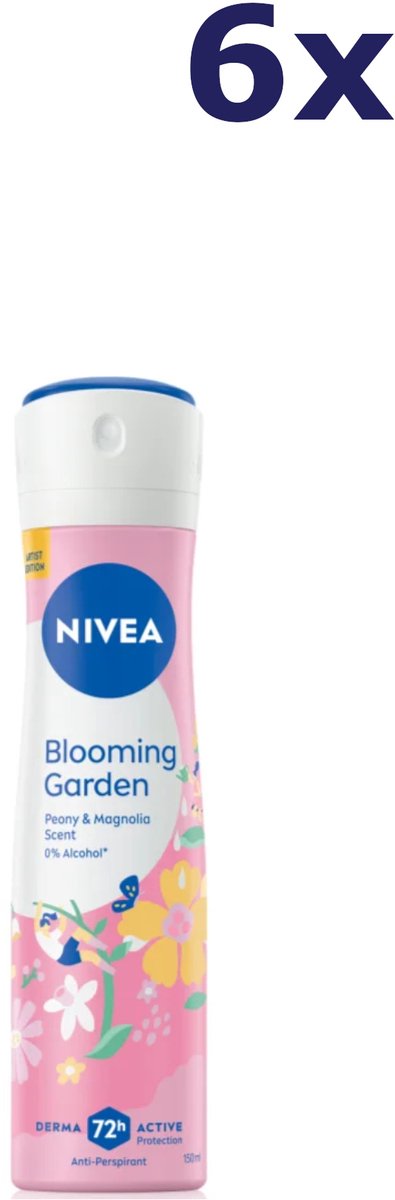 6x Nivea Deospray – Blooming Garden 150 ml