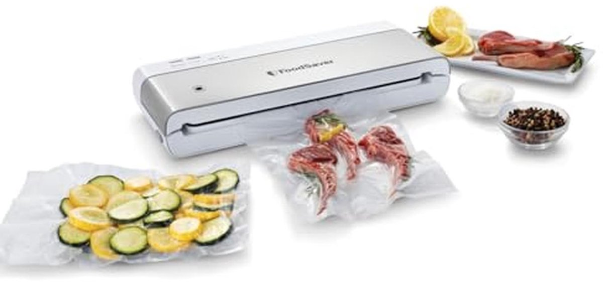 Compact Vacuum Sealer voor Sous Vide en Lucht Dichte Voedselopslag - Wit