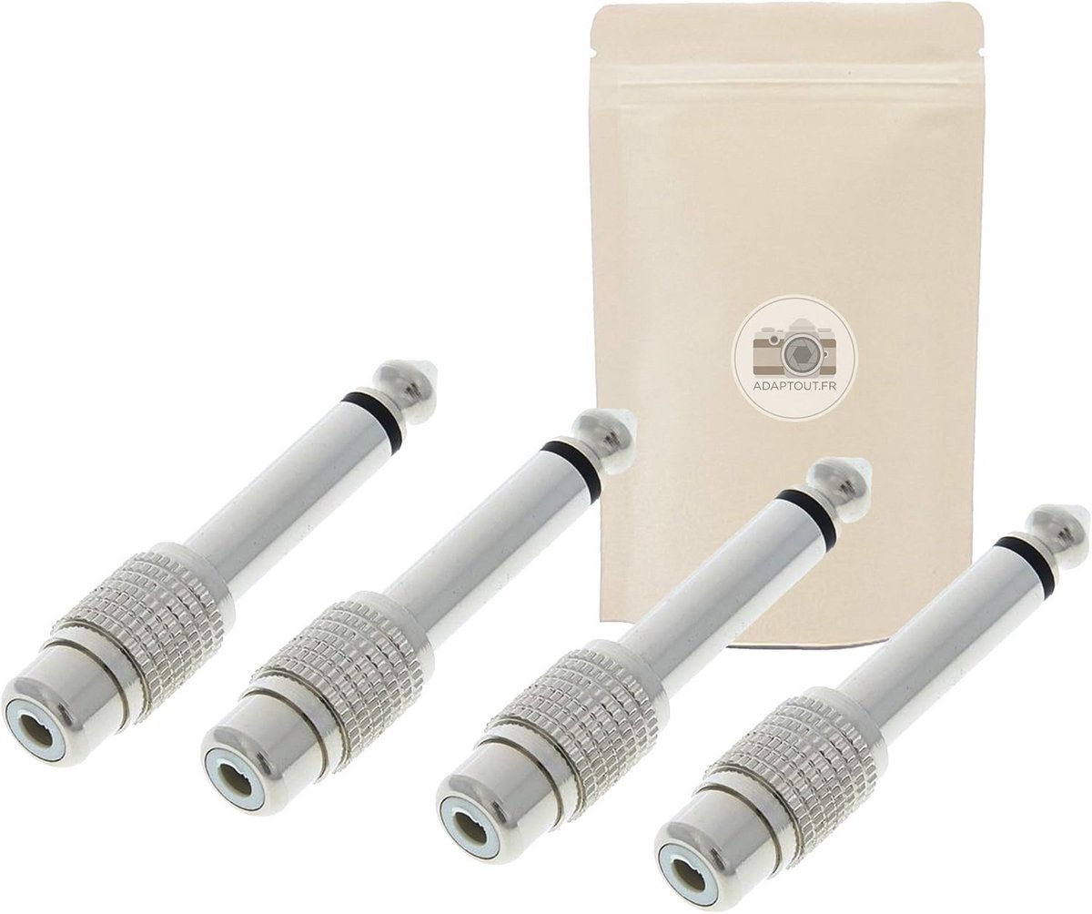Grote Jack 6,35 mm naar RCA Vrouwelijke Audio Connector - Mono Adapter
