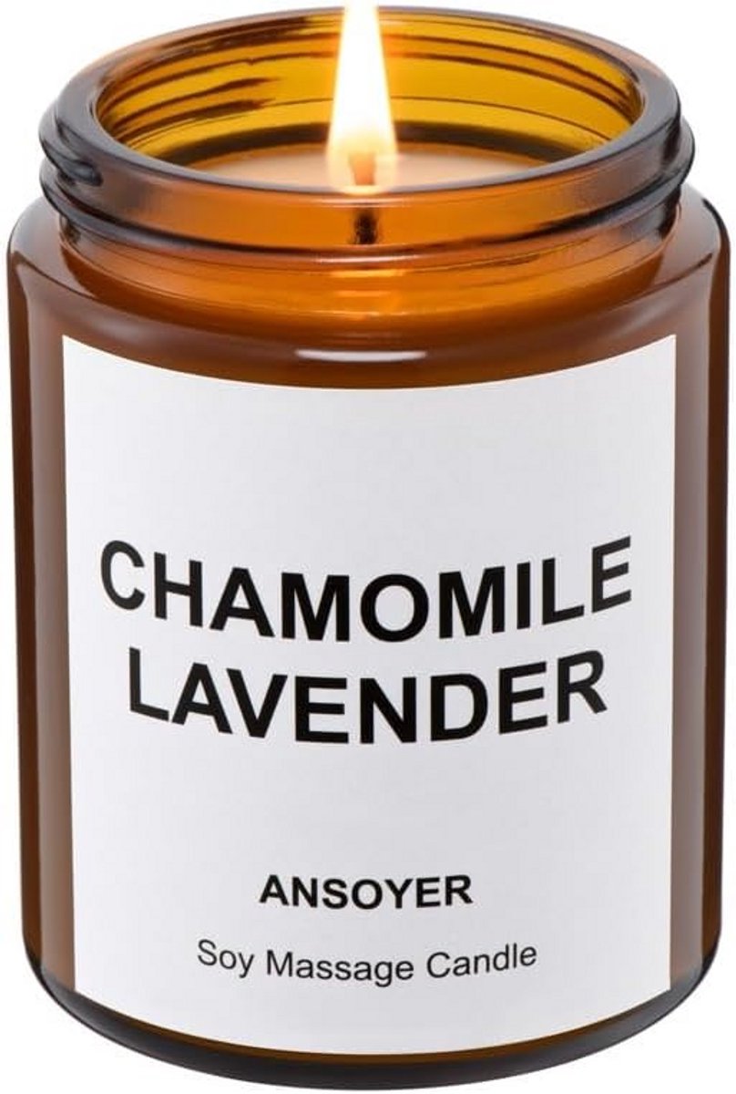 Massagekaars voor Ontspanning en Hydratatie - Kamille Lavendel 128 g