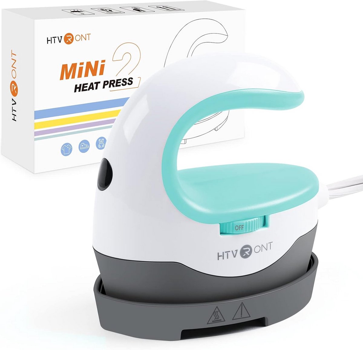 Mini Warmte Persmachine voor T-shirts en Hoeden - Draagbare Ijzer Pers voor Verwarming Transfer Projecten