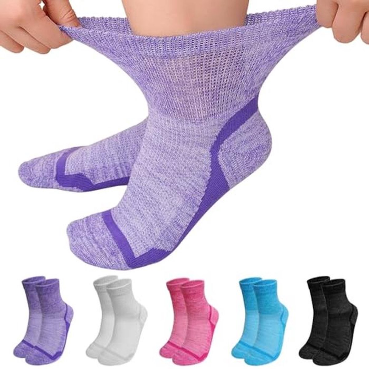 Katoenen Bamboe Sokken Voor Heren Zonder Elastische Tailleband