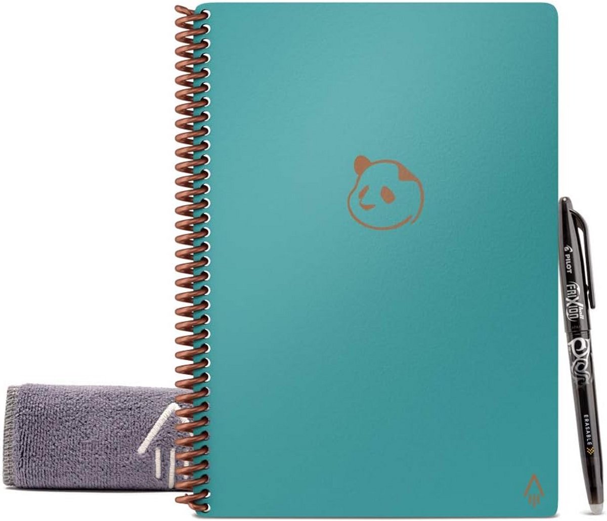 Herbruikbare dagelijkse, wekelijkse en maandelijkse planner A5 met Pilot Frixion pen en microvezeldoek - Lichtblauw