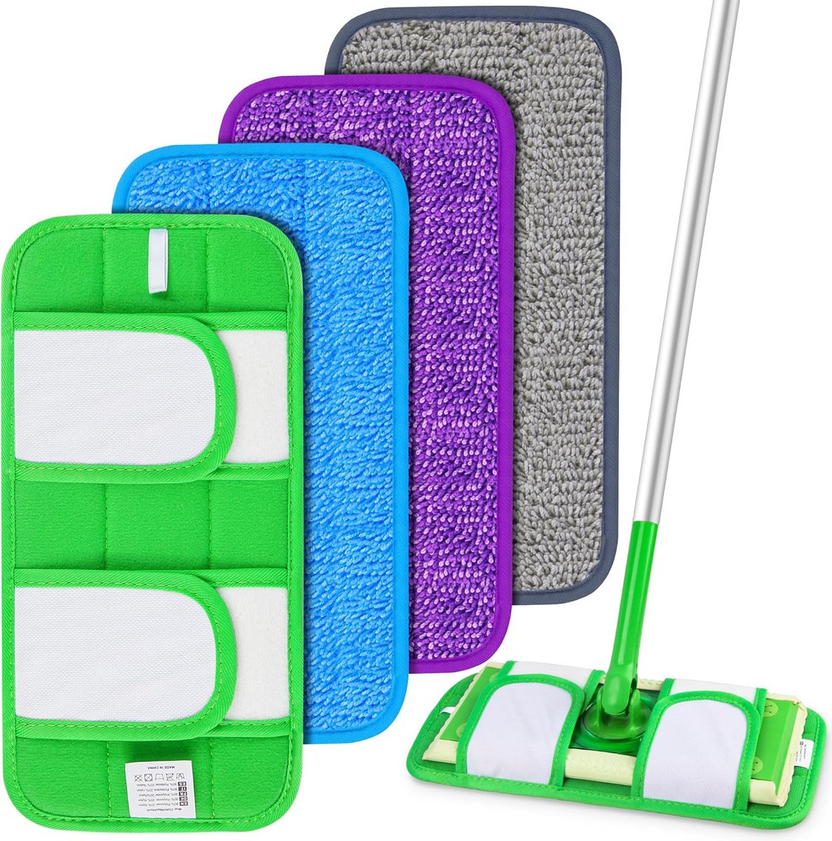 Herbruikbare Dweilpads voor Flash Speedmop - 4 Stuks in Meerdere Kleuren
