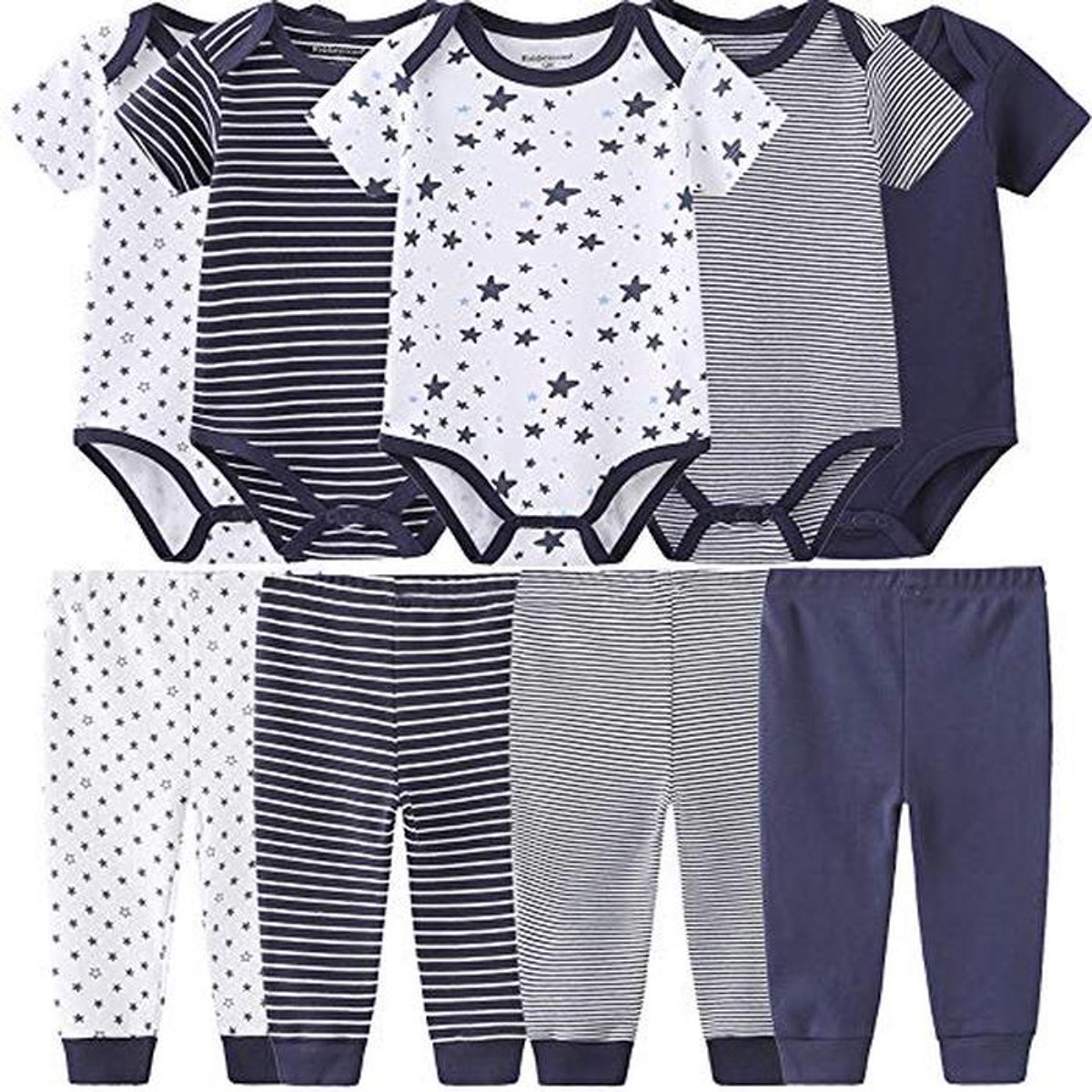 9-delige baby en kindermandset met kleding voor jongens en meisjes | Uniseks