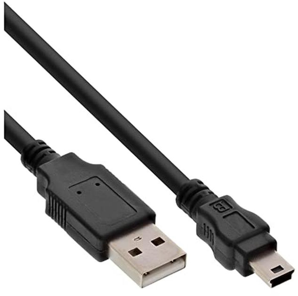 Mini USB 2.0 Kabel - A naar Mini-B Stekker (5-Pin) - Zwart - 0,5 m