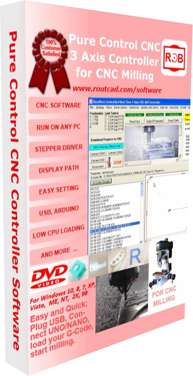 4 Axis Stepper Motor Controller for CNC Milling with G-Code Translator