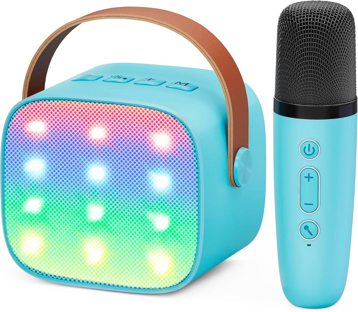 Mini karaoke machine voor kinderen met bluetooth en LED lichten