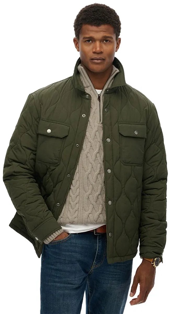 Superdry Surplus Liner Overshirt Heren Gewatteerde jassen Groen