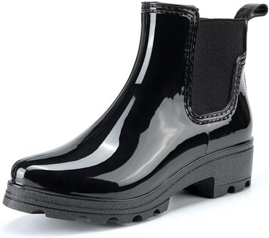 Bruine heren regenlaars Rubber Rain Boots van XQ