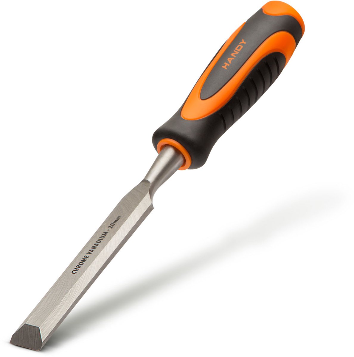 Houtbeitel Met Slagkap – Gehard Staal HRC 57–62 – Ergonomische Rubber Handgreep – Precisiebeitel Voor Houtbewerking, Uithakken En Vormgeven – Geschikt Voor Werkplaats En Hobbygebruik [10617C]