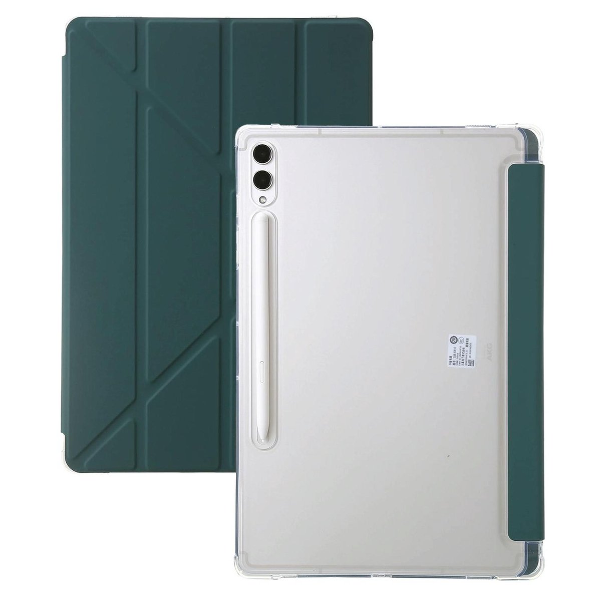 Mobigear Tablethoes geschikt voor Samsung Galaxy Tab S11 Hoes | Mobigear Origami Bookcase - Deep Green | Donkergroen