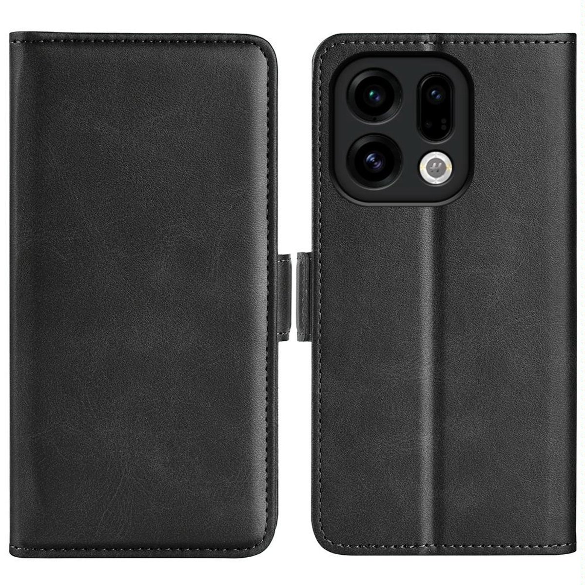 Mobigear Telefoonhoesje geschikt voor OPPO Find X9 Hoesje | Mobigear Slim Magnet Bookcase Portemonnee | Pasjeshouder voor 3 Pasjes | Telefoonhoesje voor Pinpas / OV Kaart / Rijbewijs - Zwart