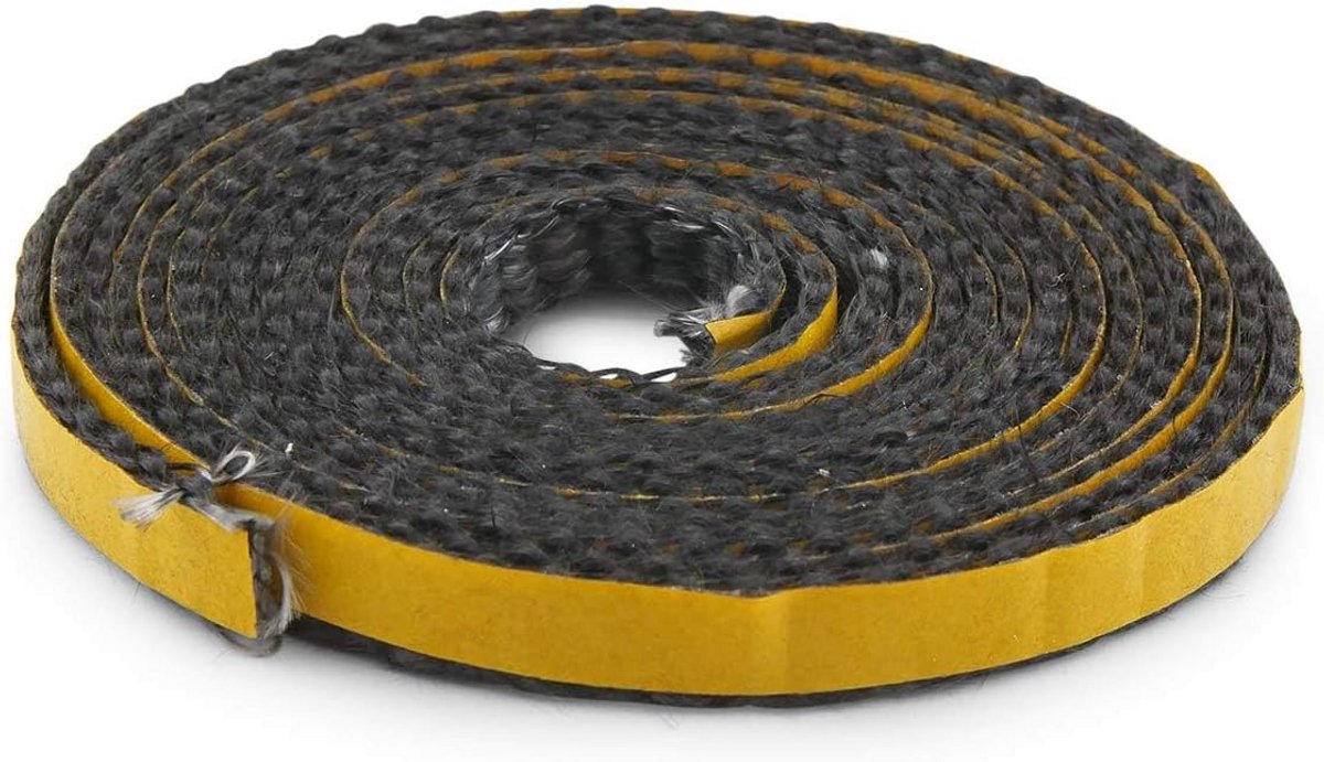 Zelfklevende Vleugelkoord Afdichting voor Open Haard en Kachel - 3 Meter x 10mm