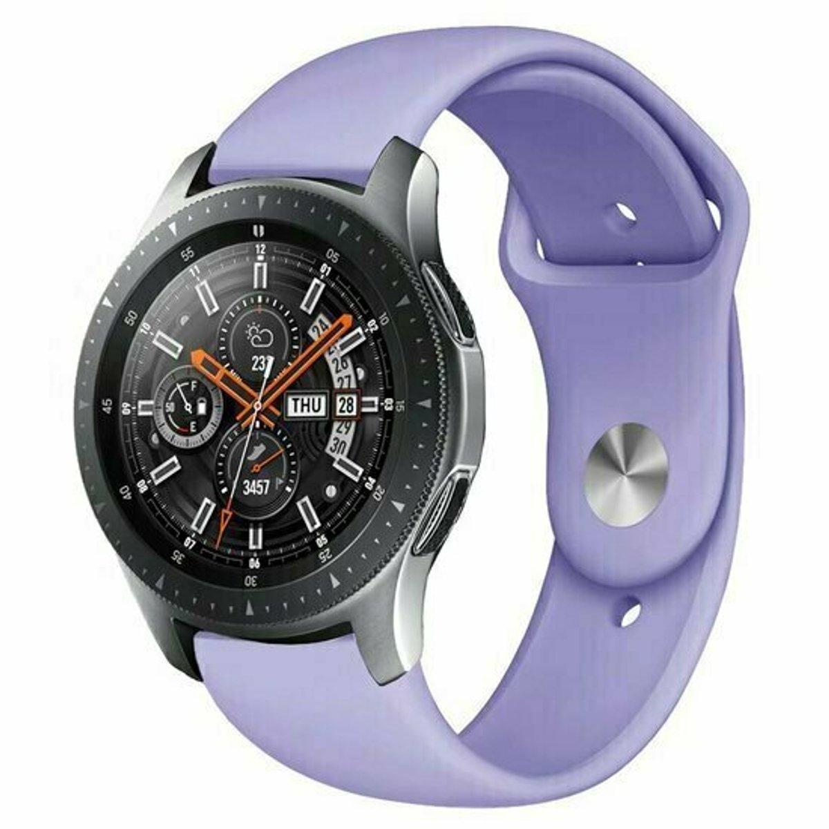 By Qubix - Rubberen sportband - Lila - geschikt voor Huawei Watch 5 - 46mm