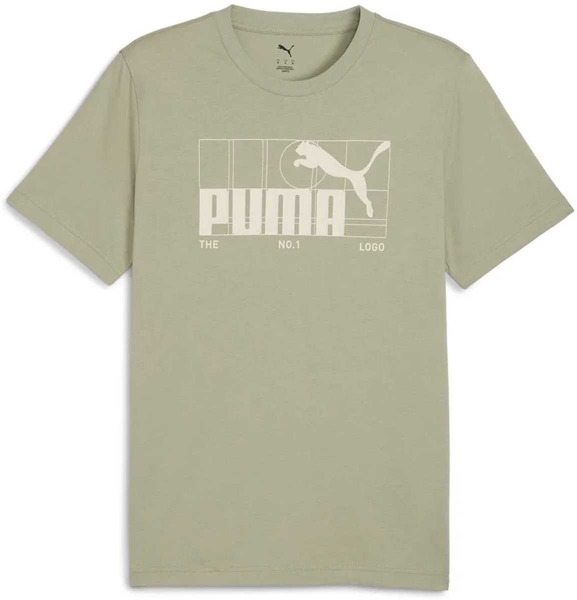 Puma Graphic No 1 Logo T-shirt Met Korte Mouwen XL Man Lux Army