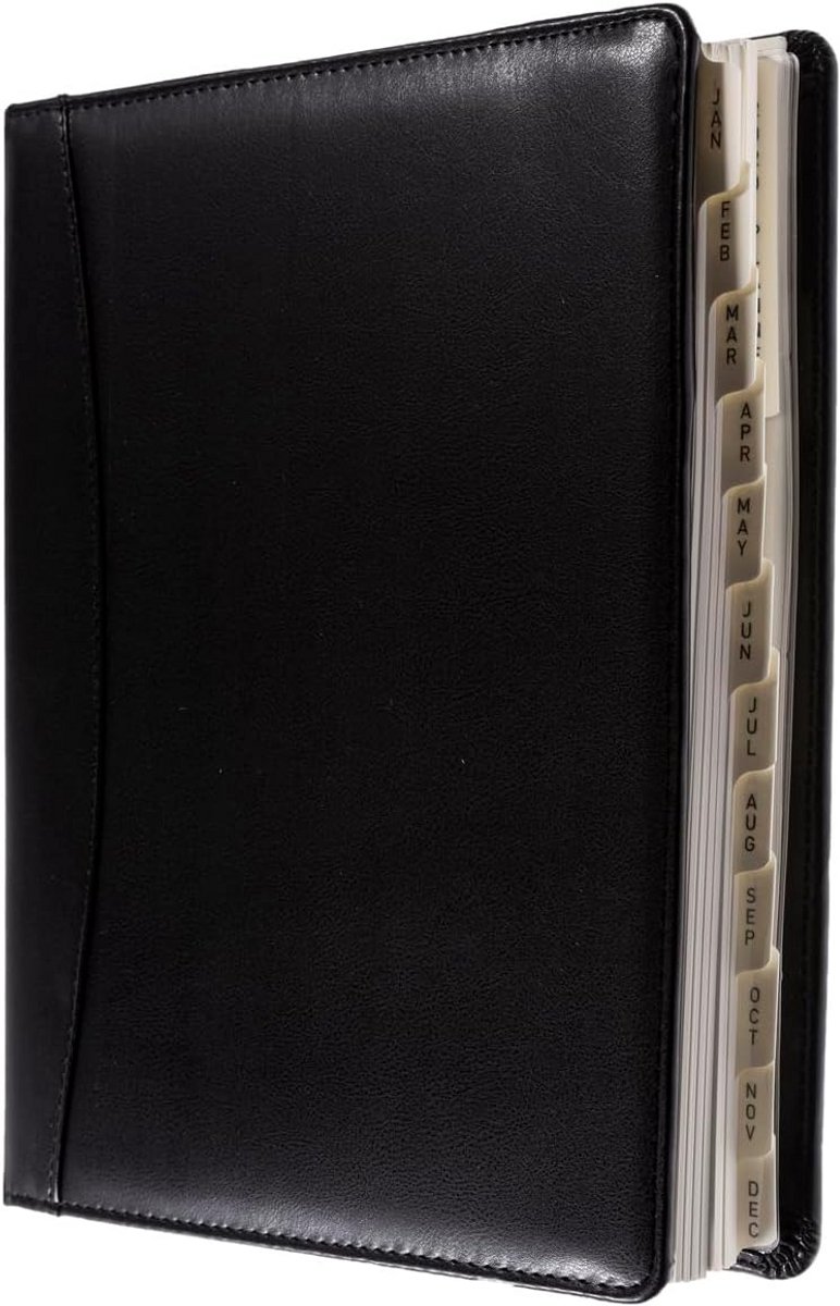 Executive 2026 12 maanden planner dag-tot-pagina zwart