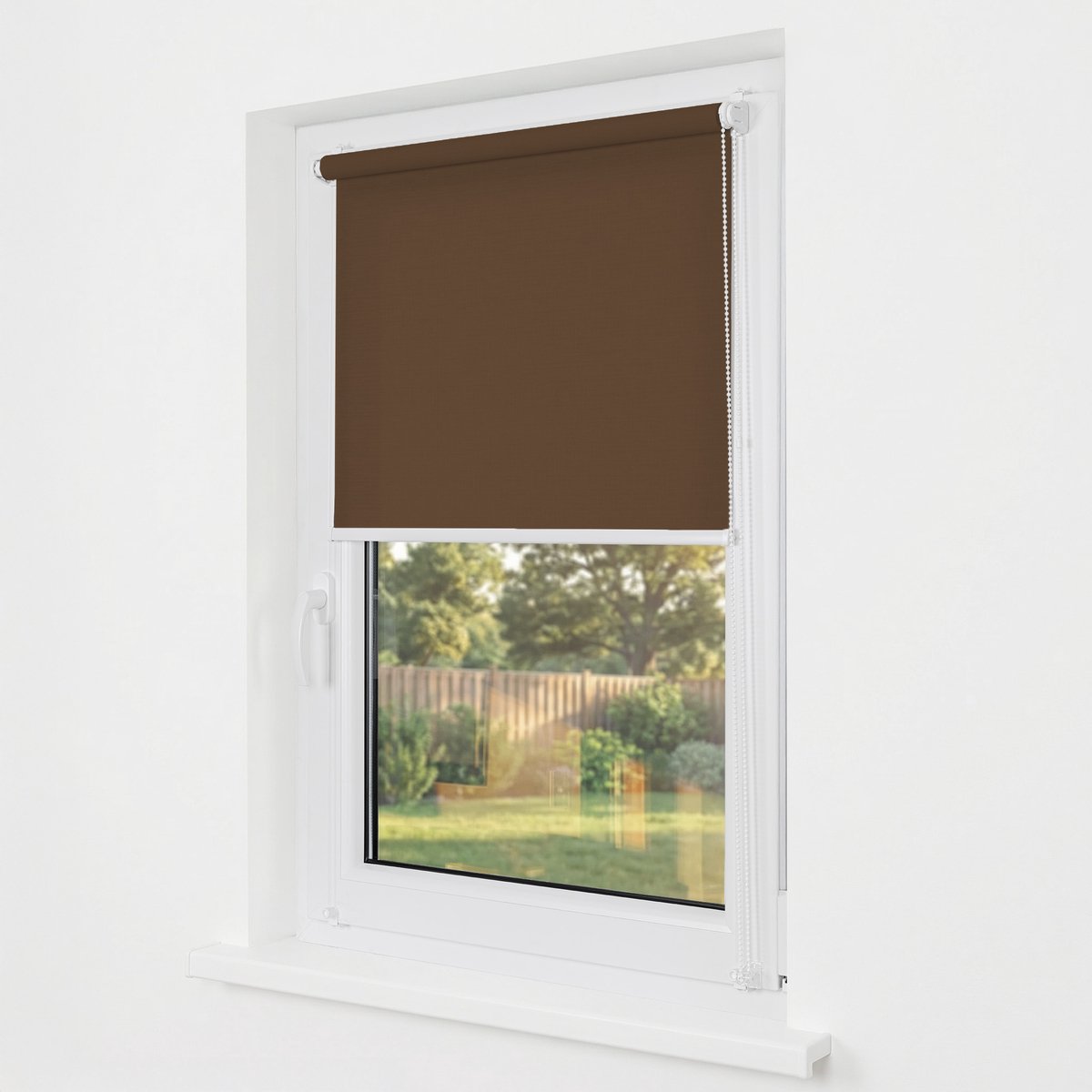 Estika Klemmfix rolgordijn zonder boren 110x150 cm chocolade lichtdoorlatend