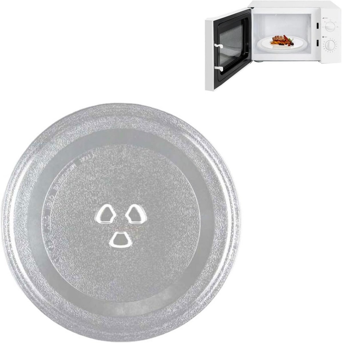 Ceramische microgolfplaat diameter 25 cm - geschikt voor oven en vaatwasser