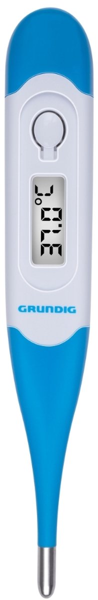 Grundig Koortsthermometer Digitaal - Lichaamsthermometer voor Volwassenen en Kinderen - Digitale Thermometer met Flexibele Tip voor Orale, Axillaire of Rectale Meting - Inclusief Opbergdoosje