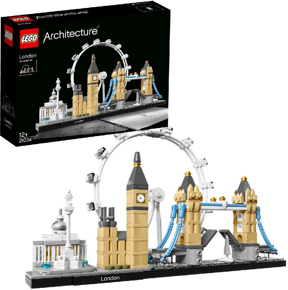 LEGO 21034 Architecture Londen Skyline Set, London Eye, Big Ben, Tower Bridge Model, Kantoor- of Huisdecoratie, Cadeau-Idee — afbeelding 25