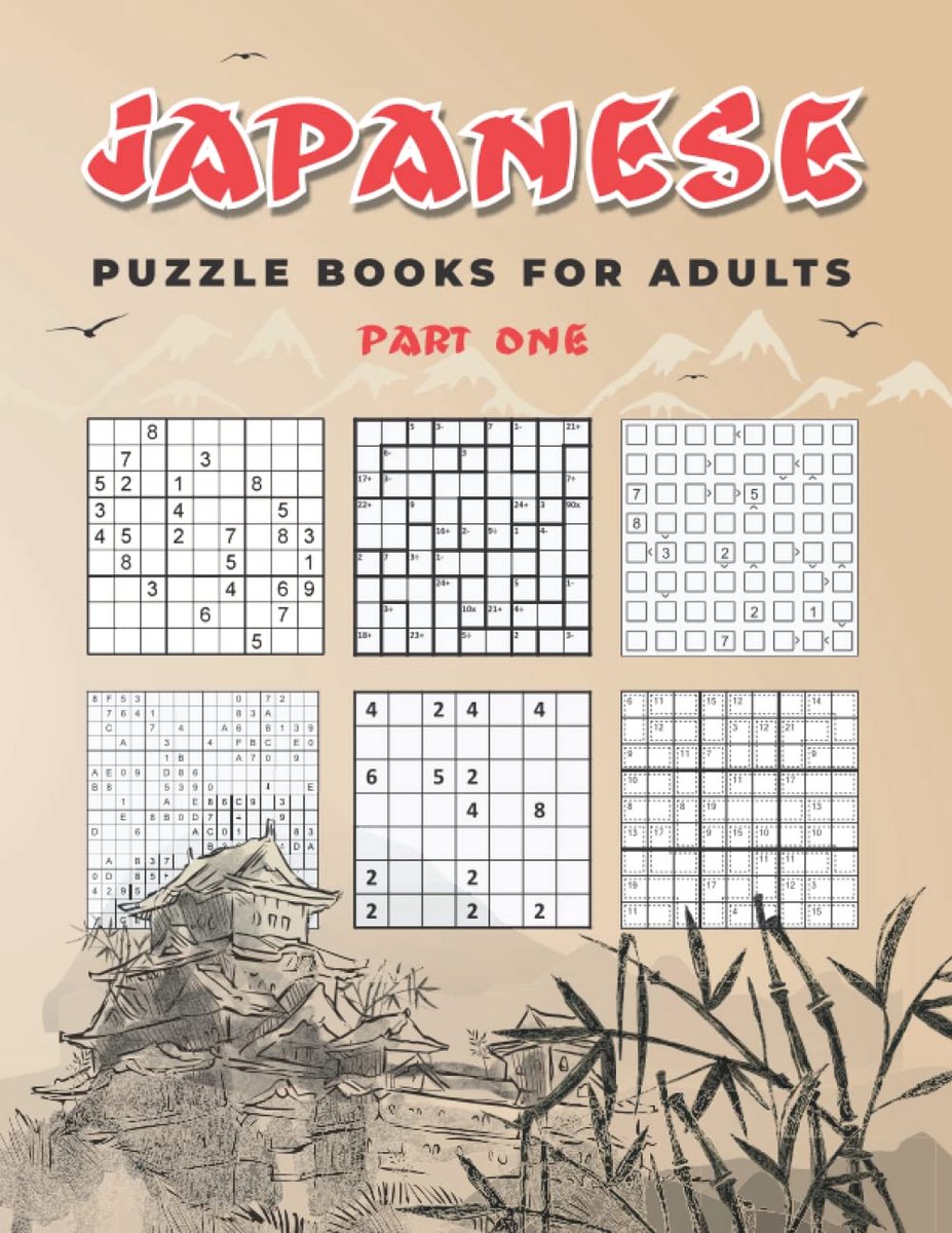 Japanse Puzzels voor Volwassenen: Sudoku, Futoshiki, Killer Sudoku, Calcudoku, Shikaku, Hexadoku - Makkelijk & Midden