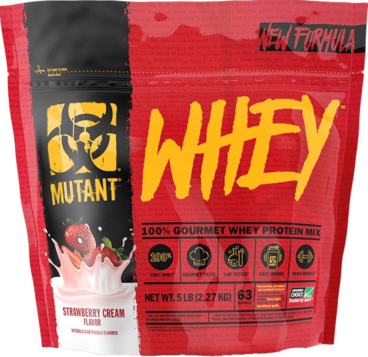 Mutant Whey - Eiwitpoeder / Eiwitshake - 2270 gram - Aardbei