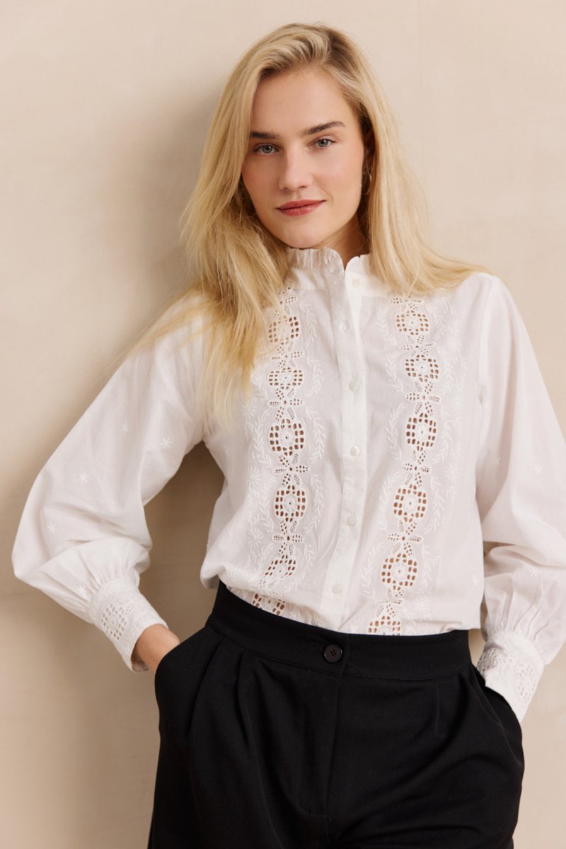 LolaLiza Blouse C Evangelina 05702953 1019 Optical White Dames Maat - W46