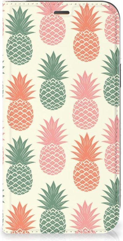 Coque Smartphone iPhone 12 | iPhone 12 Pro Nice Bookcase Ananas