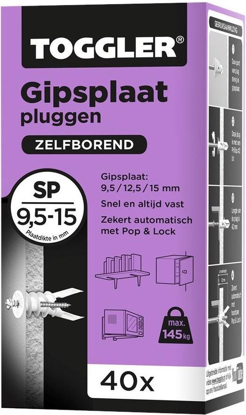 Gipsplaatplug Sp Zelfborend Doos 40 Stuks | bol.com