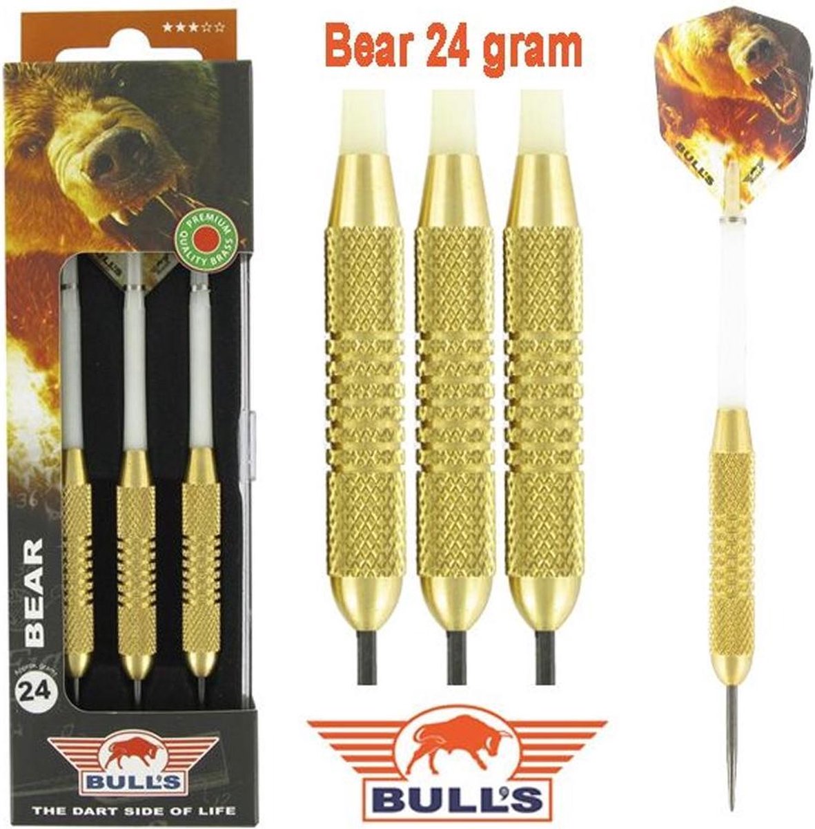 Bull's Bear Brass 24 gram - Dartpijlen