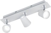 LED Plafondspot - Trion Narca - 18W - Warm Wit 3000K - 3-lichts - Rechthoek - Mat Wit - Aluminium - BES LED