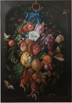 Festoen van vruchten en bloemen, Jan Davidsz. de Heem - Foto op Forex - 60 x 80 cm