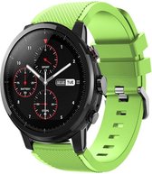 Siliconen Smartwatch bandje - Geschikt voor  Xiaomi Amazfit Stratos silicone band - lichtgroen - Horlogeband / Polsband / Armband