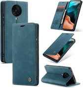 CASEME - Xiaomi Poco F2 Pro Retro Wallet Case - Blauw