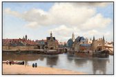 Gezicht op Delft, Johannes Vermeer - Foto op Akoestisch paneel - 90 x 60 cm