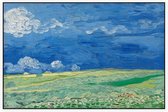 Korenveld onder onweerslucht, Vincent van Gogh - Foto op Akoestisch paneel - 90 x 60 cm