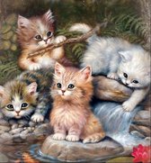 Gerdes Diamond Painting Katten - Diamond Painting - Dieren - Volledig Pakket - 30x30 cm