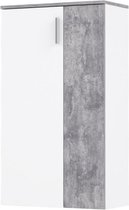 BOOTS Hedendaagse schoenenkast mat wit en beton effect lichtgrijs - L 68,9 cm