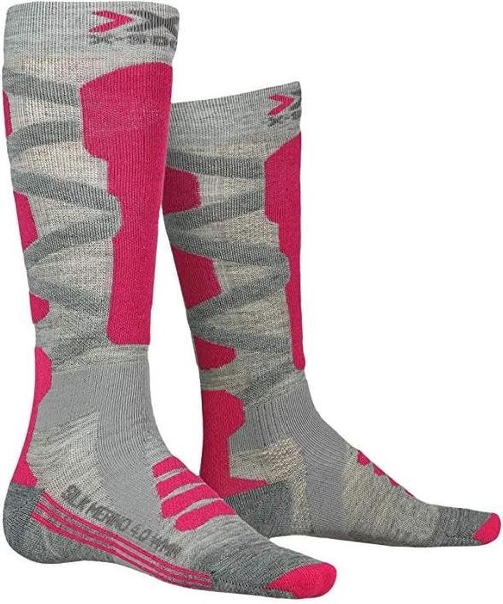 X-socks Skisokken Merino 4.0 Dames Polyamide/wol Roze Mt 37-38