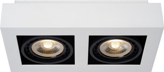 Lucide ZEFIX - Plafondspot - LED Dim to warm - GU10 - 2x12W 2200K/3000K