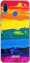Huawei Nova 3 Hoesje Transparant TPU Case - Rainbow Canvas #ffffff